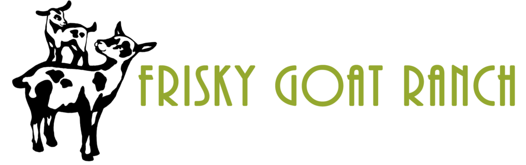 Frisky goat ranch logo with horizontal text