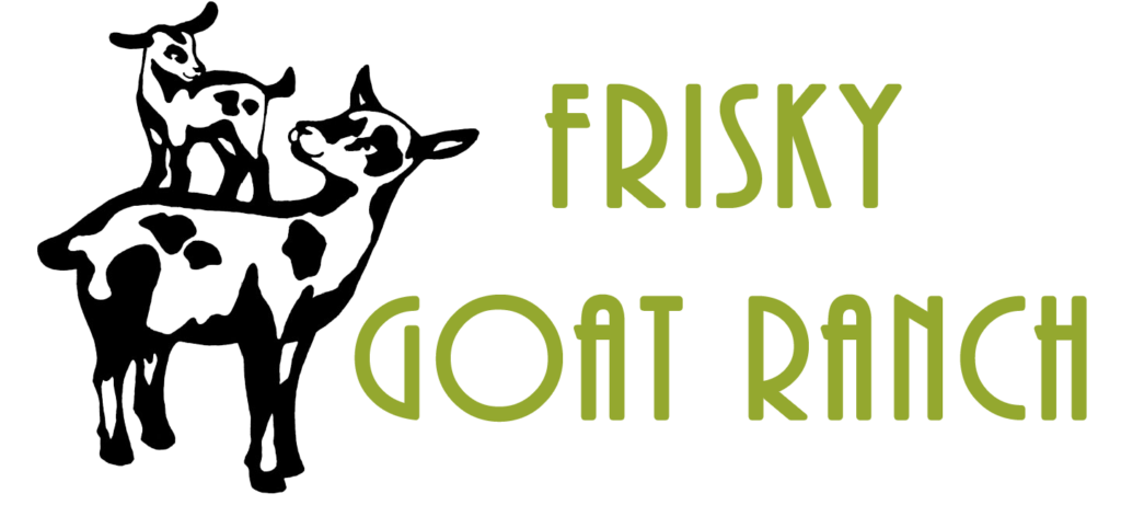 Frisky goat ranch logo with stacked horizontal text